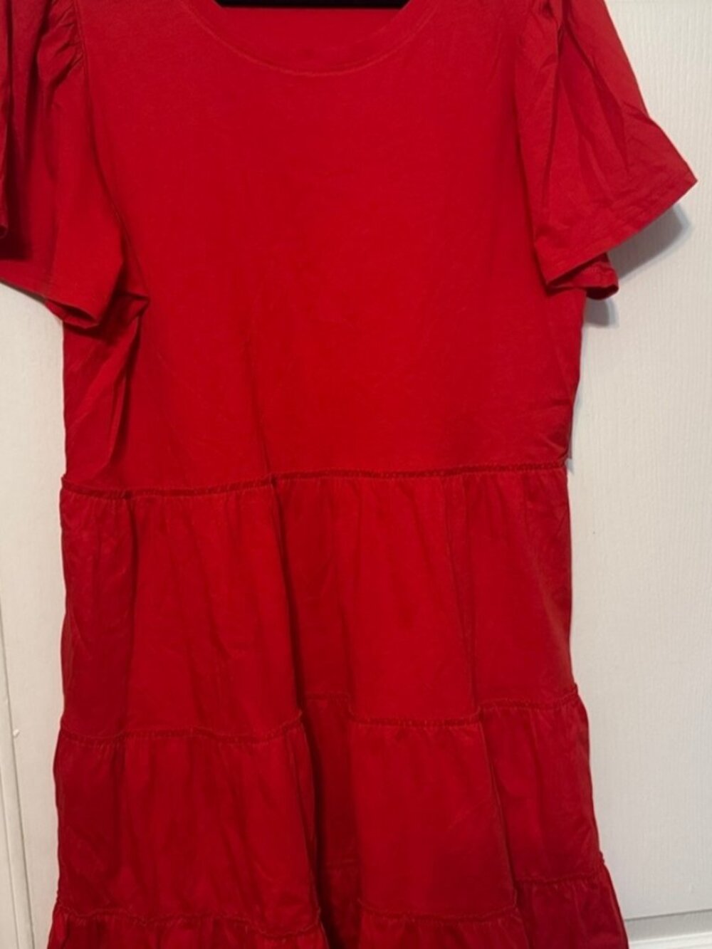 Red Tiered Mini Dress